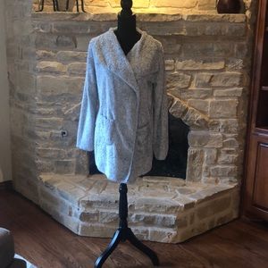 Grey Plush Cardigan